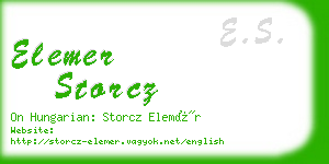 elemer storcz business card